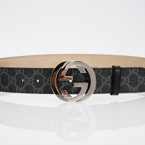 Gucci Reversible Leather Belt with Silver Buckle